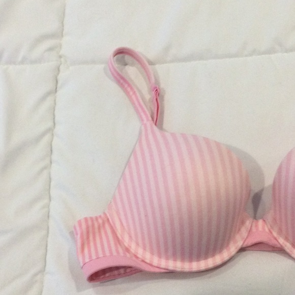 Victoria’s Secret pink and white striped bra, 32B. - Picture 3 of 3